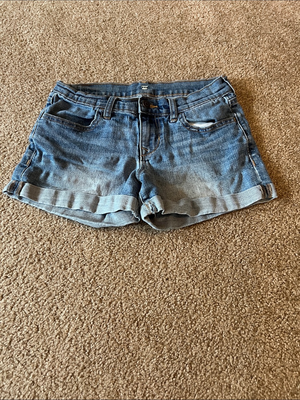 Old Navy Medium Blue Rolled Cuff Denim Shorts